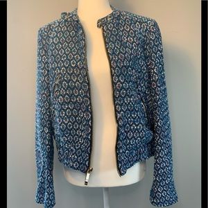 DVF Diane Von Furstenberg Moto Jacket Blazer 14